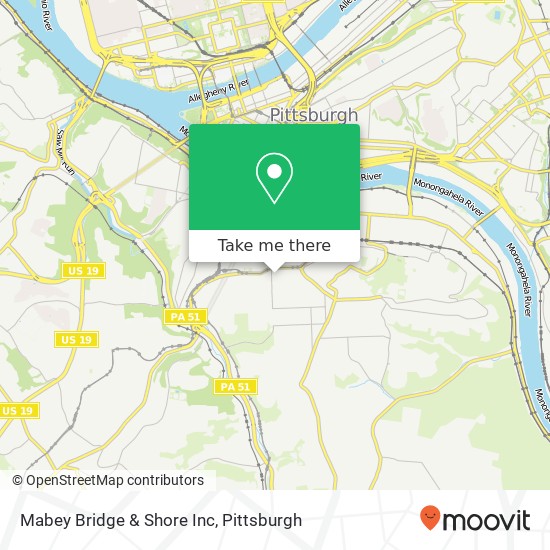 Mapa de Mabey Bridge & Shore Inc