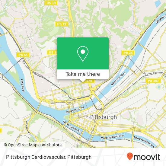 Pittsburgh Cardiovascular map