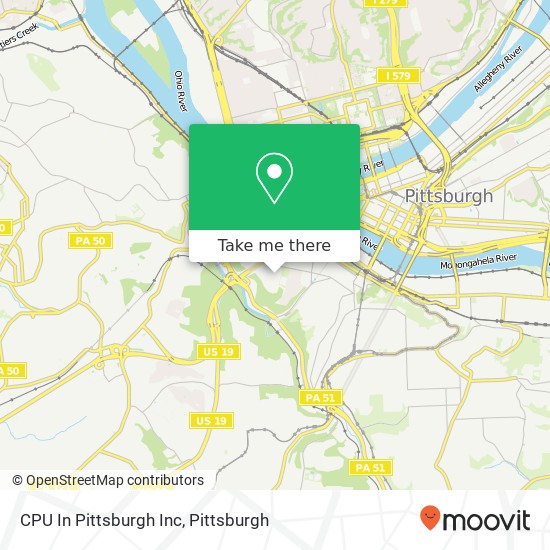 CPU In Pittsburgh Inc map