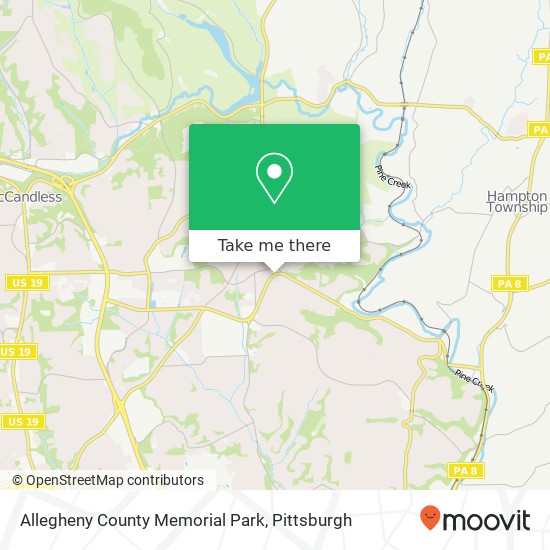 Allegheny County Memorial Park map