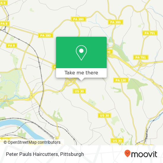 Peter Pauls Haircutters map