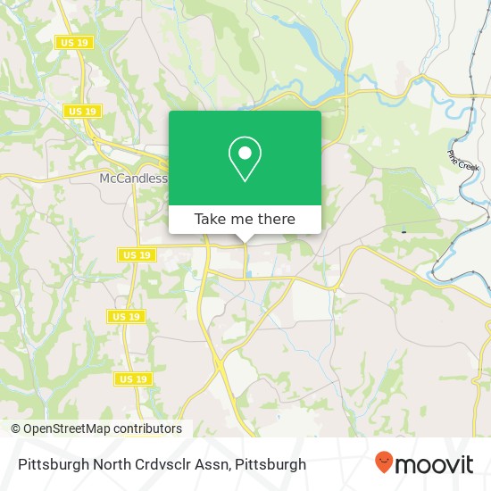 Pittsburgh North Crdvsclr Assn map