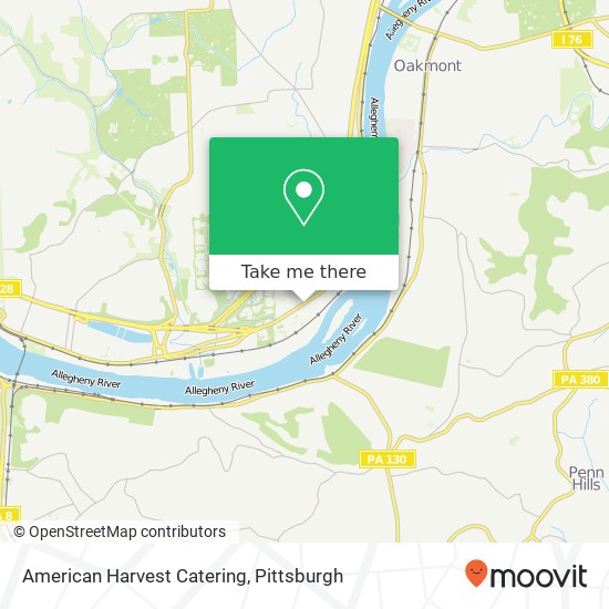 Mapa de American Harvest Catering