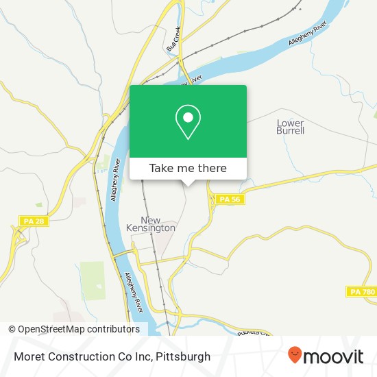 Mapa de Moret Construction Co  Inc