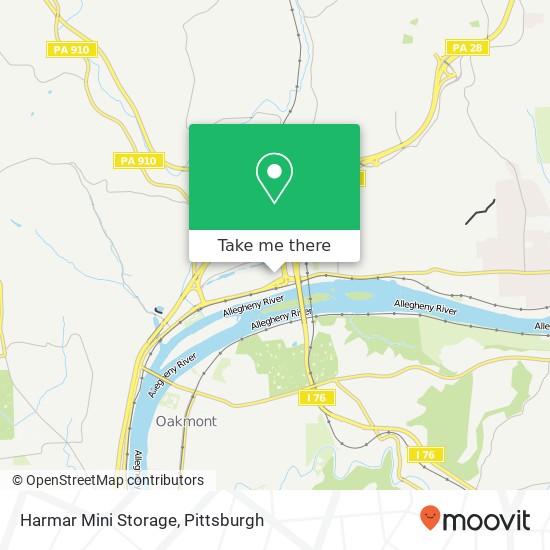 Mapa de Harmar Mini Storage