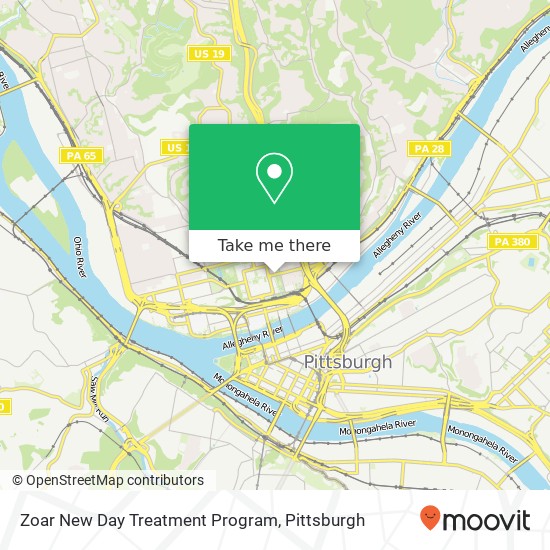 Zoar New Day Treatment Program map