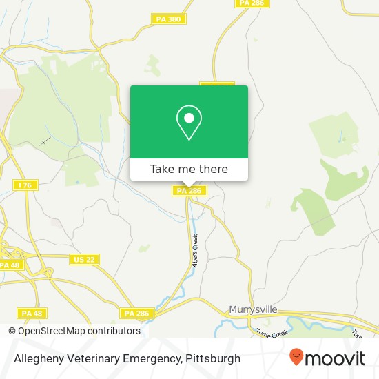 Mapa de Allegheny Veterinary Emergency