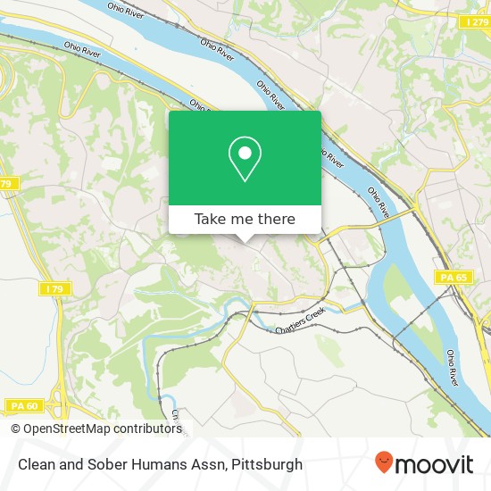 Clean and Sober Humans Assn map