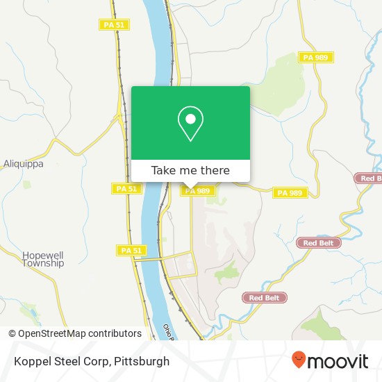 Mapa de Koppel Steel Corp