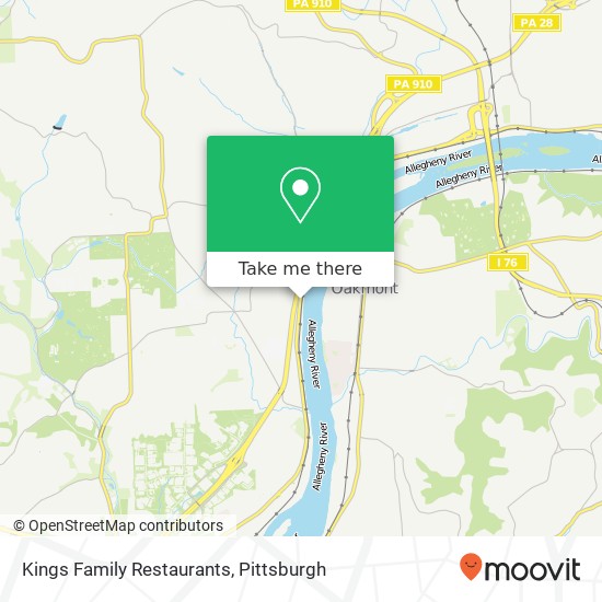 Kings Family Restaurants map