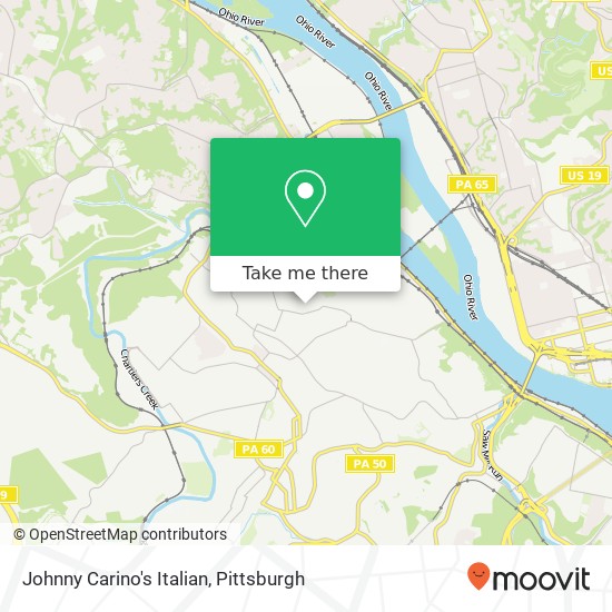 Mapa de Johnny Carino's Italian