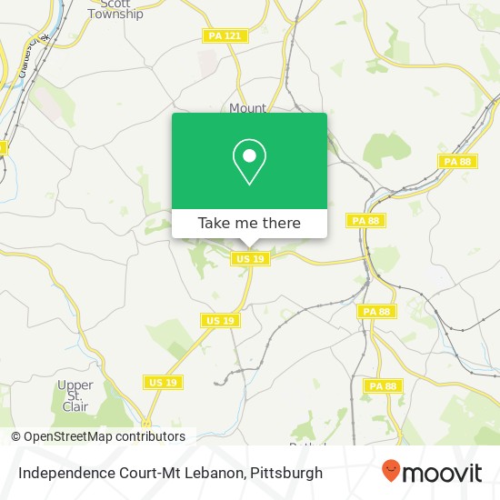 Independence Court-Mt Lebanon map
