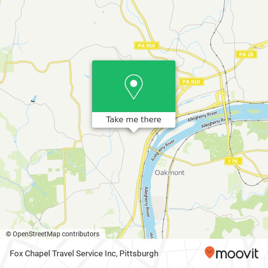 Fox Chapel Travel Service Inc map