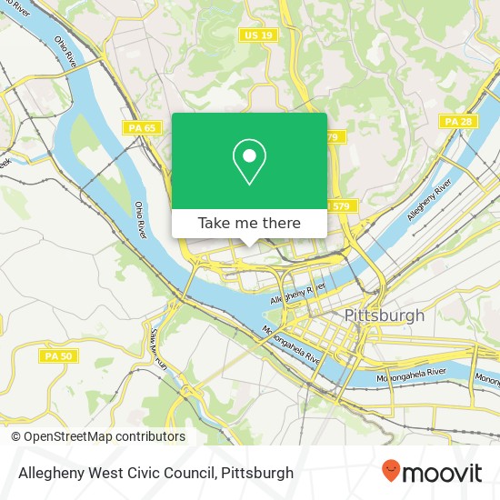 Mapa de Allegheny West Civic Council