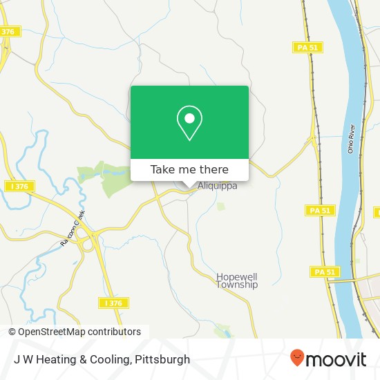 J W Heating & Cooling map