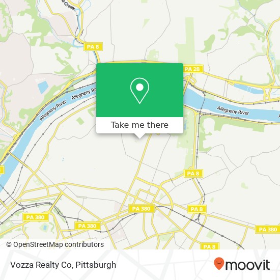 Vozza Realty Co map