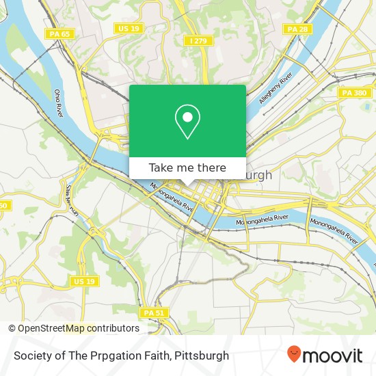 Society of The Prpgation Faith map