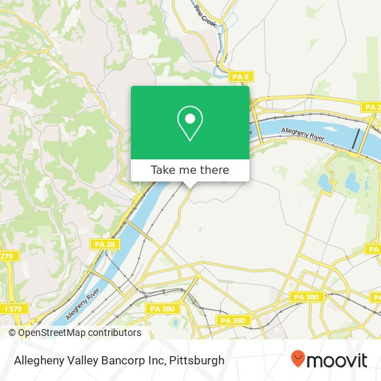Allegheny Valley Bancorp Inc map