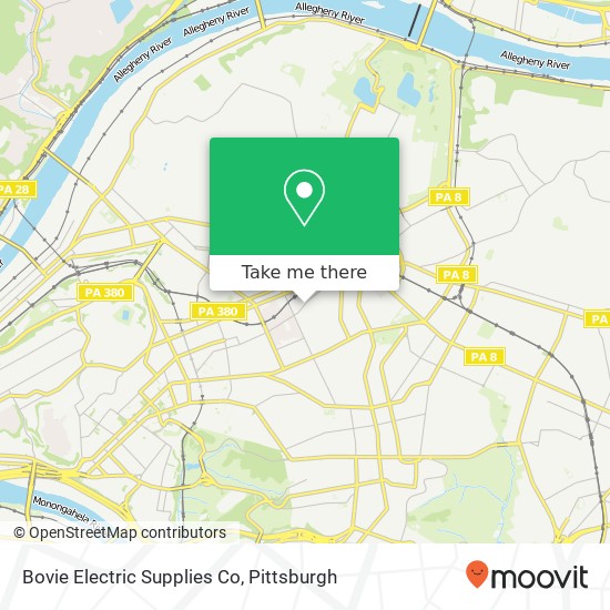 Mapa de Bovie Electric Supplies Co