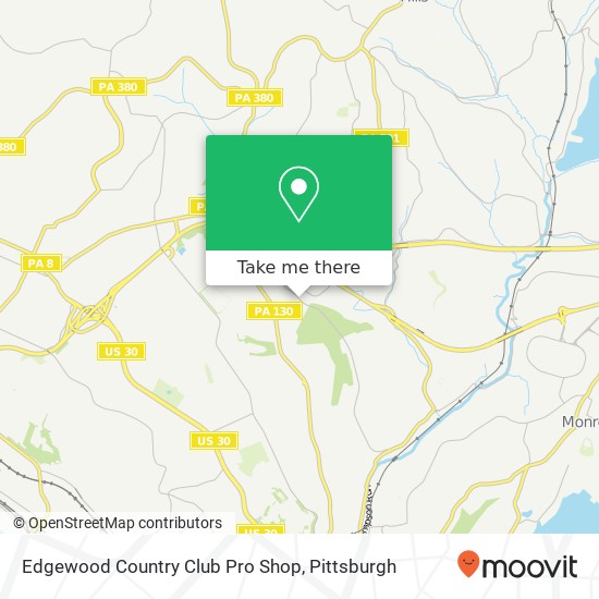 Mapa de Edgewood Country Club Pro Shop