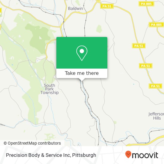 Precision Body & Service Inc map