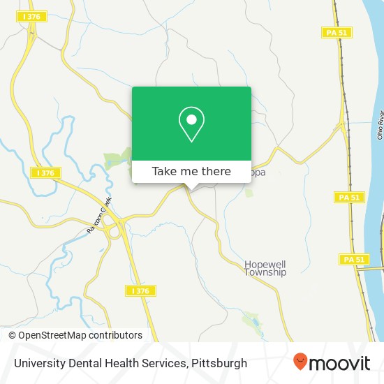 University Dental Health Services map