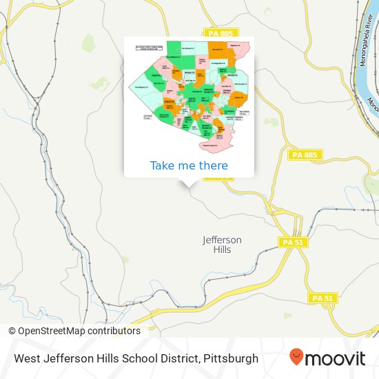 West Jefferson Hills School District map