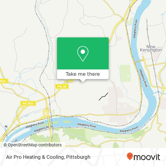 Mapa de Air Pro Heating & Cooling