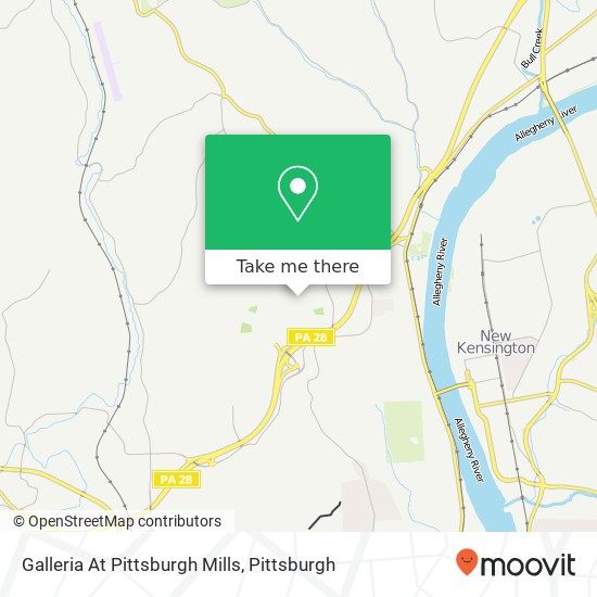 Galleria At Pittsburgh Mills map