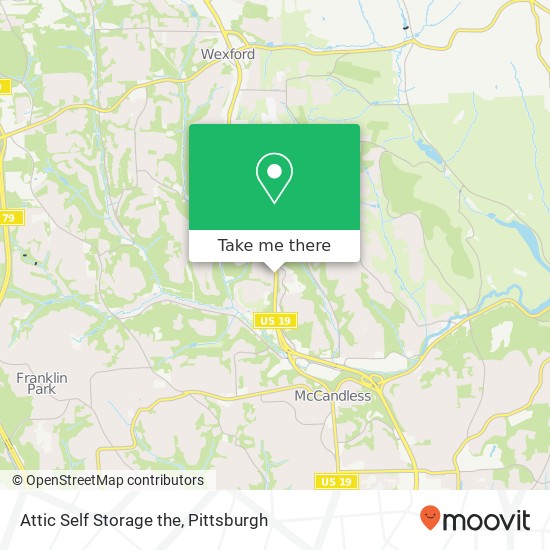 Mapa de Attic Self Storage the