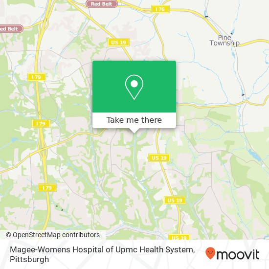 Mapa de Magee-Womens Hospital of Upmc Health System