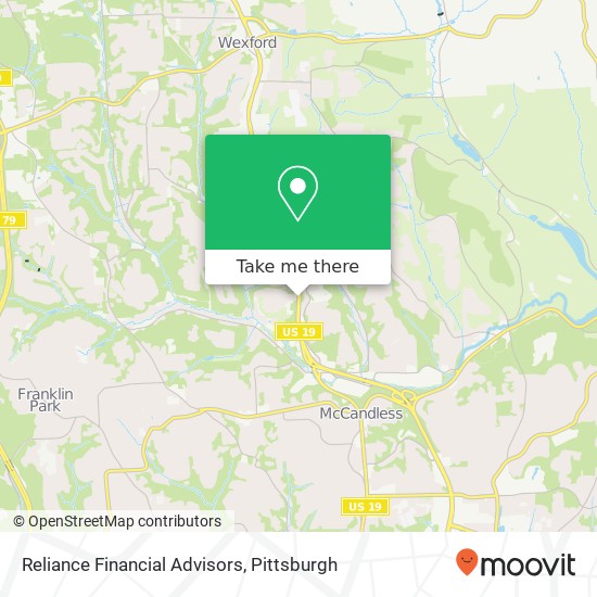 Reliance Financial Advisors map