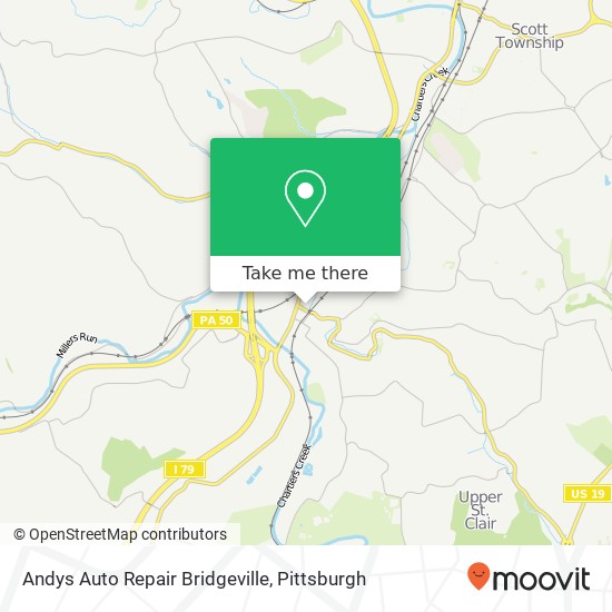 Mapa de Andys Auto Repair Bridgeville