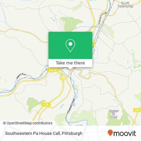 Southwestern Pa House Call map