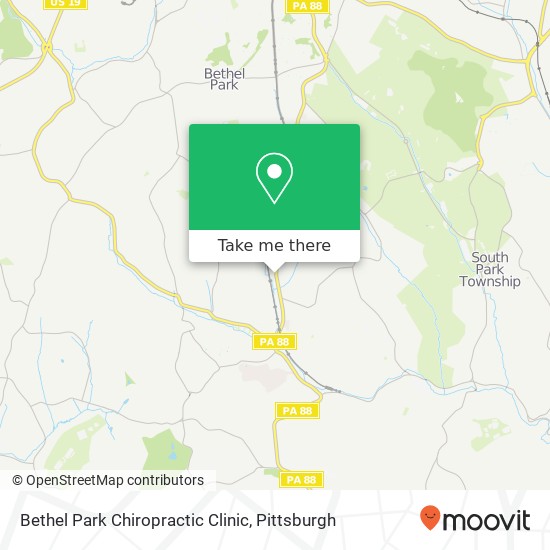 Bethel Park Chiropractic Clinic map