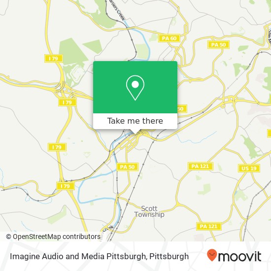 Imagine Audio and Media Pittsburgh map