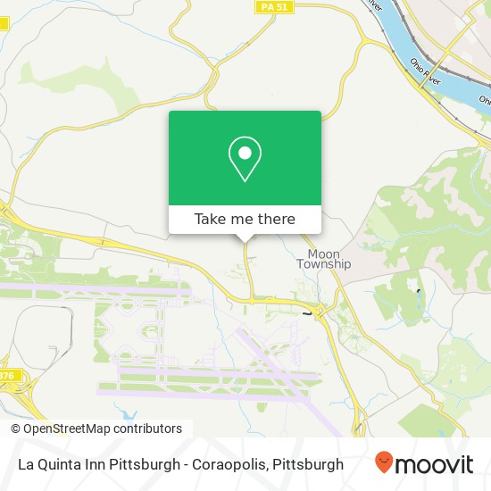 La Quinta Inn Pittsburgh - Coraopolis map