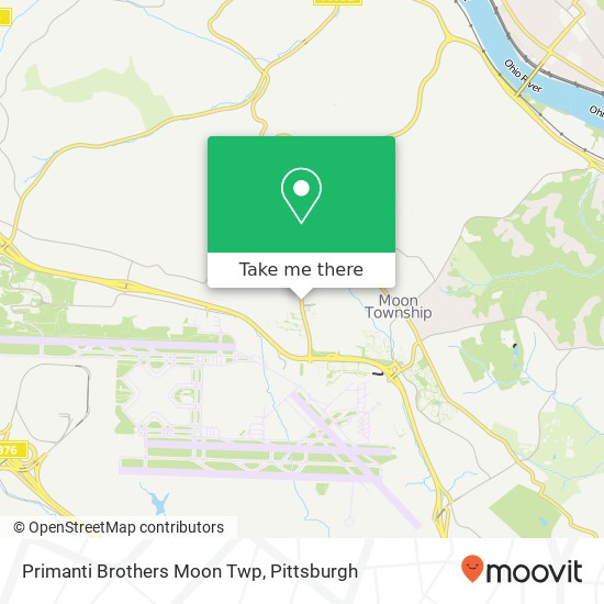 Primanti Brothers Moon Twp map