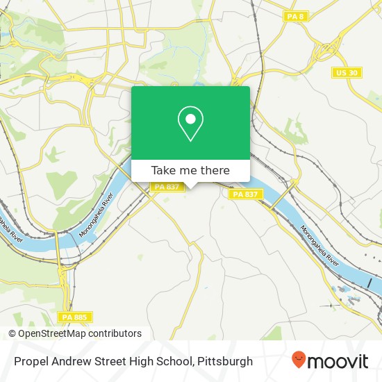 Propel Andrew Street High School map