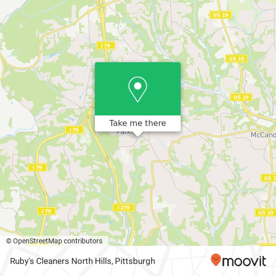 Mapa de Ruby's Cleaners North Hills