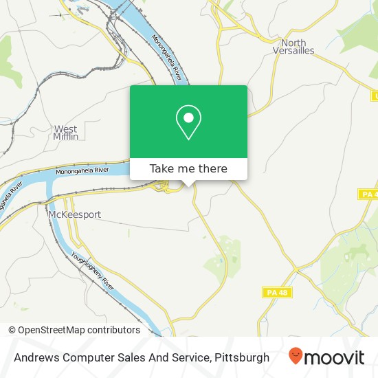 Andrews Computer Sales And Service map