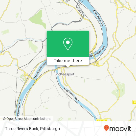 Three Rivers Bank map