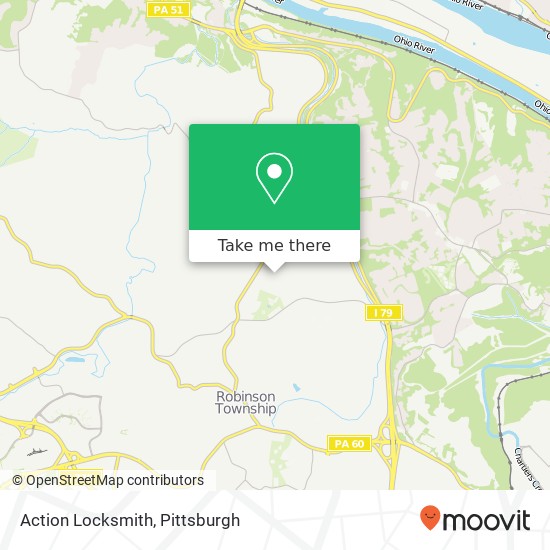 Action Locksmith map