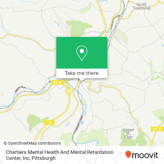 Chartiers Mental Health And Mental Retardation Center, Inc map