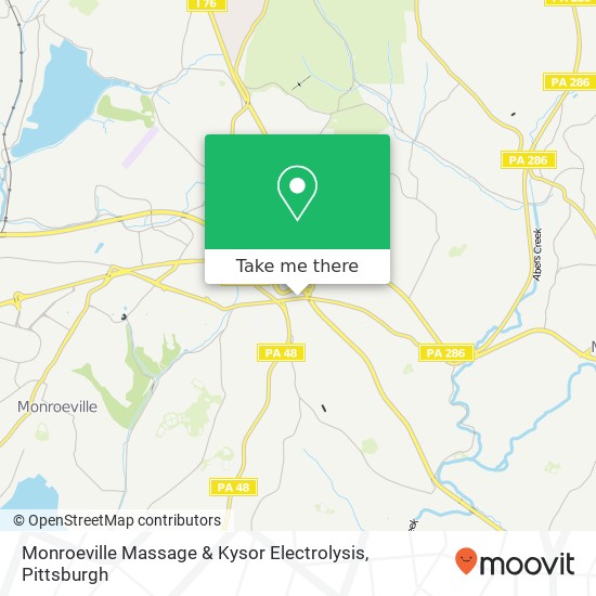 Monroeville Massage & Kysor Electrolysis map