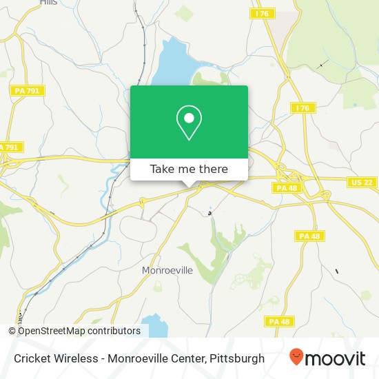 Cricket Wireless - Monroeville Center map