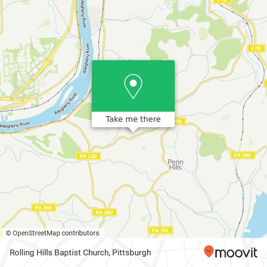 Mapa de Rolling Hills Baptist Church