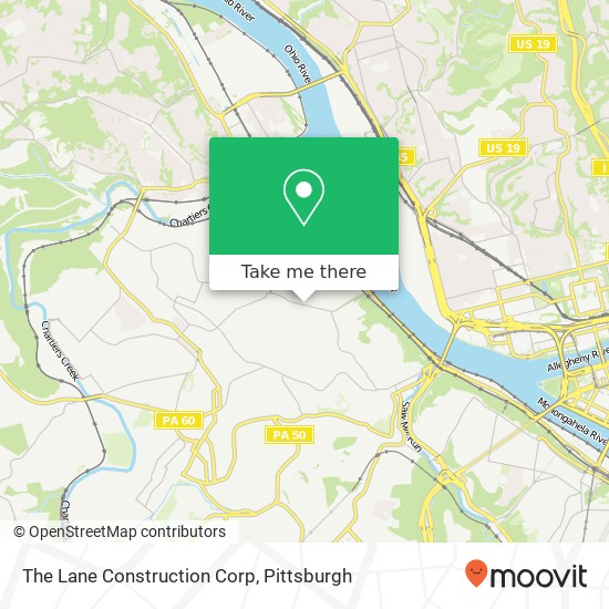 The Lane Construction Corp map