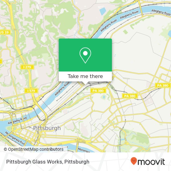 Pittsburgh Glass Works map