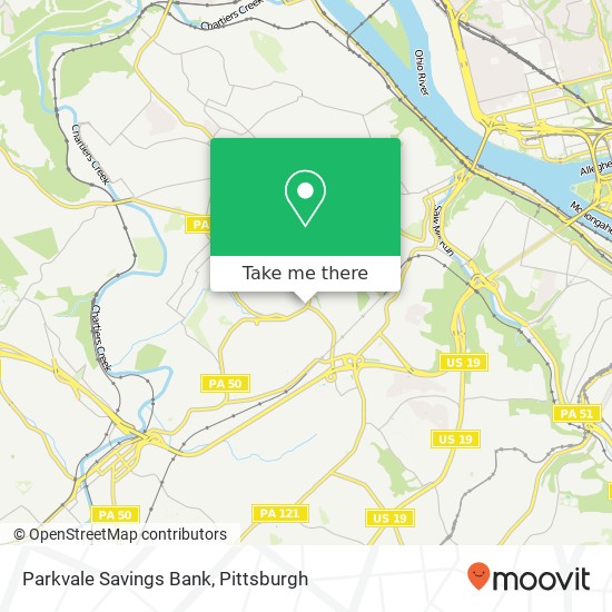 Mapa de Parkvale Savings Bank